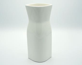 Vintage vase, white vase, ceramic vase, white ceramic vase, retro white vase, vintage white vase, vintage ceramic vase, geometric vase,