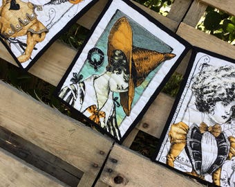 Halloween Banner Party Decoration Queen of Ween Quilt For Sale Reproduction Steampunk Decor Goth Gothic Quilted Wall Hanging Art Dorm Gift