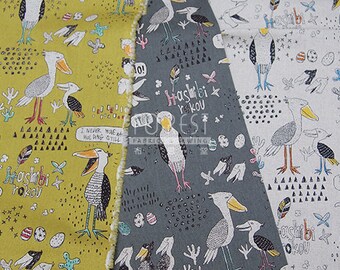 Japan Import cotton Linen hashibirokou fabric - 50cm