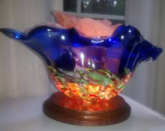 Blue Ocean Gem-Conch Shell Himalayan Salt Lamp-Item 131-2017-For a 15%Discount Use Code:15PERCENT- Ships Free US-Ak and Hi Excluded