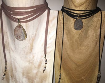 Druzy Wrap Choker
