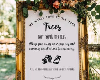 PERSONALISED Unplugged Wedding Sign, Unplugged Ceremony Sign, Printable Wedding Sign, Printable sign, Wedding decoration sign