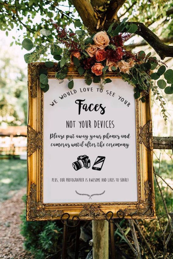 PERSONALISED Unplugged Wedding Sign Unplugged Ceremony Sign