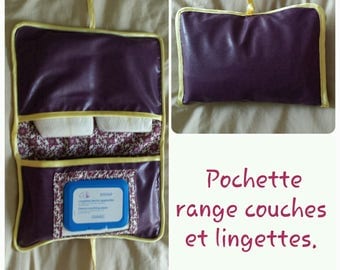 Pouch for storing diapers and wipes