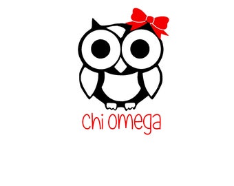 Chi Omega Car Decal , Sorority, Bid Day, Laptop decal, Water bottle decal