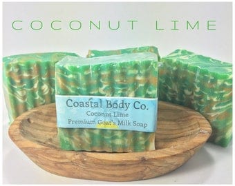 Goat Milk Soap, Coconut Lime Soap, Vegan Soap, Coconut Soap, All Natural Soap, Lime Soap, Homemade Soap, Womens Soap, Florida Soap, Unisex