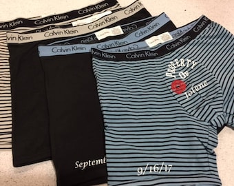 PERSONALIZED Boxers, Boyfriend Gift, Groom Gift, Mens birthday Gift, Gift for Him, Anniversary Gift, Husband Gift, PROPERTY of, Groom Boxers