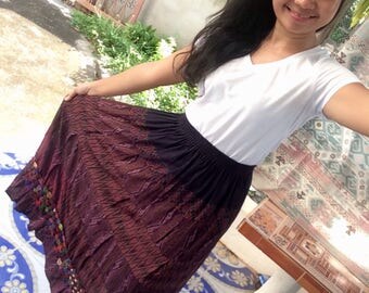 Thai silk handmade with flowers handmade