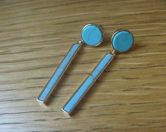 Gold and turquoise earrings