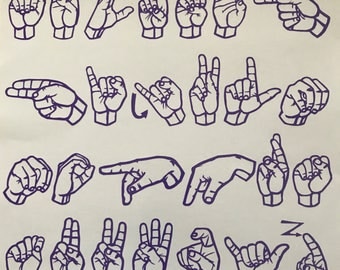 American Sign Language Alphabet Finger Spelling All 26 Letters Vector Art .ai .dxf .eps .jpg .png .svg
