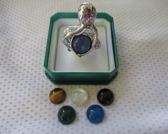 anello polpo argento 925 - sterling silver 925 ring (octopus)