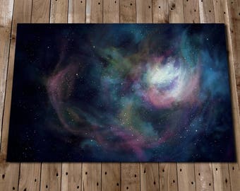 Galaxy Print - Space Painting Poster - Andromeda - Nebula Art Print - Galaxy Nebula - Space Print - Galaxy Painting - Cosmos Art Print