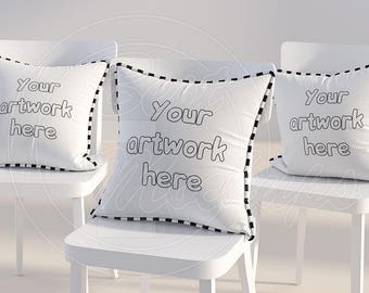 Mockup, Pillow mockup, Mockup photo, Styled stock, Living room decor, Digital product mockup, Chair mockups, Art print mockup, Three pillows