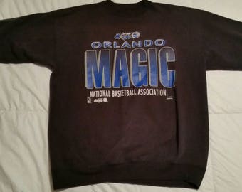 Vintage Orlando Magic faded black sweatshirt. LARGE