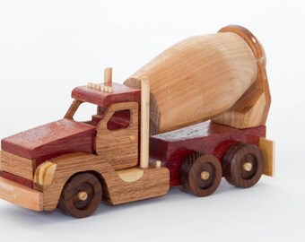 Handmade wooden cement truck