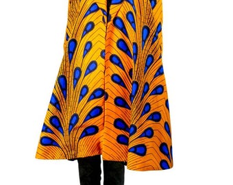 African Print Oversized Coat