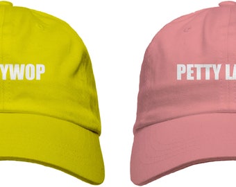 Petty Labelle Petty Wop Baseball Dad Hat Strapback Set Humor Dat Hats Women's Hats Men's Hats Couple Set Couple Hat Set His and Hers