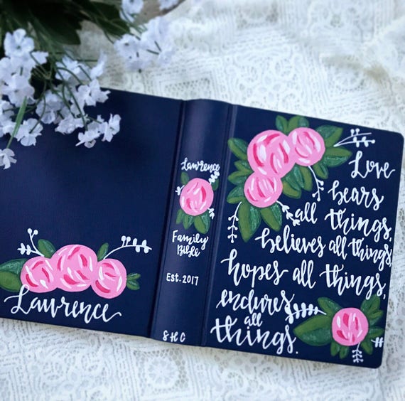 Custom Hand Painted Journaling Bible