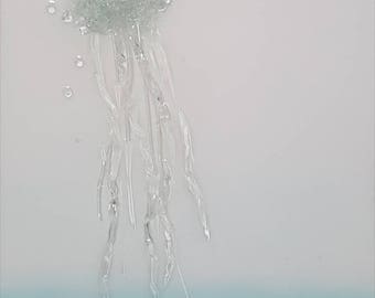 Glow in the dark Glass Jellyfish