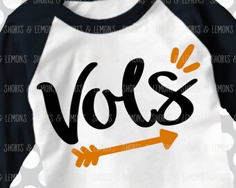 Vols svg, Arrow svg, Volunteers, Cut File, iron on, football mom svg, Silhouette, Printable iron on, Digital Download, Cricut, dxf, clip art