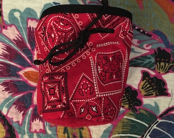 Red Bandanda Yee-Haw Climbing Chalk Bag