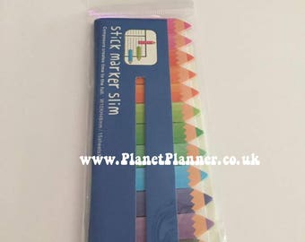 Page Markers, Rainbow Page Markers, Pencil Page Markers, Mini Post It Notes, Crayon Post It Notes, Pencil Post It Notes, Rainbow Stationery.