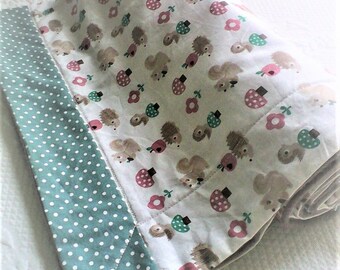 Couverture bébé,cadeau de naissance ,couverture coton et polaire ,fait main ,plaid bébé