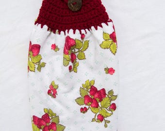 Strawberry Kitchen Towel - Crochet Top