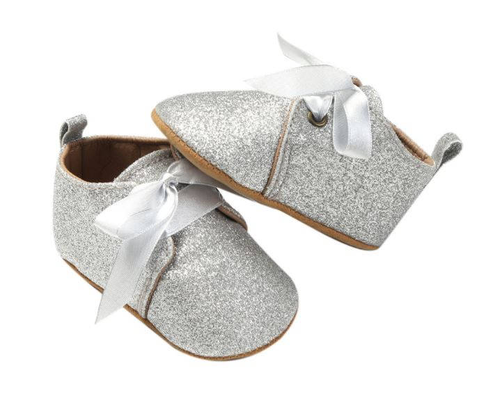 SILVER Glitter Shoes SILVER Baby Shoes Baby Girls Shoes
