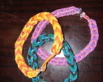 3 color band bracelet (square)