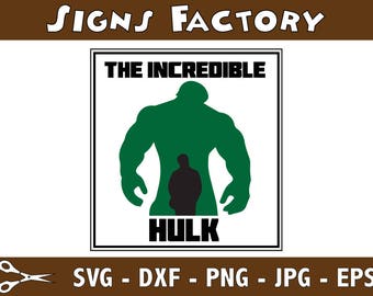 The Incredible Hulk svg studio dxf pdf jpg eps, use with Cricut & Silhouette.