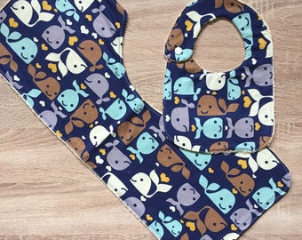 Bib and Burp cloth set for baby