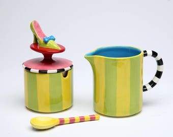 Heel Sugar and Creamer with Spoon (62660)