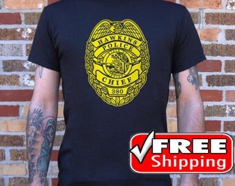 Police Shirt, Usa Police Shirt, Chief Shirt, Hawkins Police Shirt, Funny Shirt, Usa Shirt, All Color, Size, Xl, FbI Shirt, Officer T Shirt