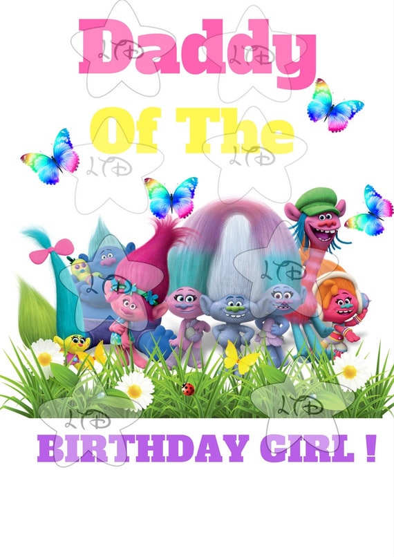 trolls birthday iron on transfer