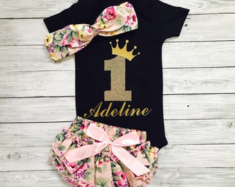 Baby Girl 1st Birthday Outfit, First Birthday Girl, First Birthday Outfit Girl, 1st Birthday Girl Outfit, First Birthday Outfit Girl Floral