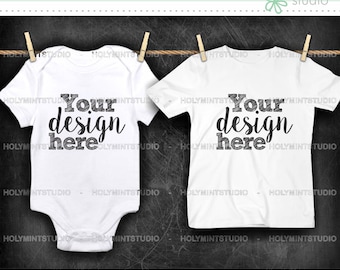 Bodysuit Template, Bodysuit Mockup, T-Shirt Template, T-Shirt Mockup, Baby Mockup, White Bodysuit Mockup, Styled Photo, Children T-Shirt