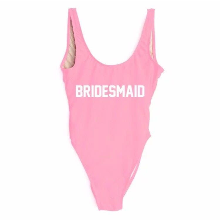 Ready to ship Bridesmaid light pink Bathing suit swim