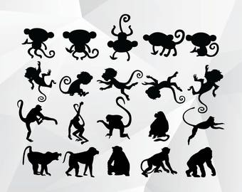 Free Free 280 Silhouette Baby Monkey Svg SVG PNG EPS DXF File