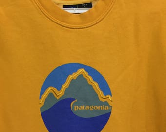 RARE!! Patagonia Embroidery Big Logo Hiking Unisex Sweatshirt Jumper Pull Over Vintage SIze Large