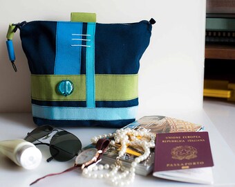 Beauty Case Large - Beauty da viaggio - Travel Beauty Case - Porta trucchi - Made in Italy - Handmade Bag - Borsetta viaggio - Beauty