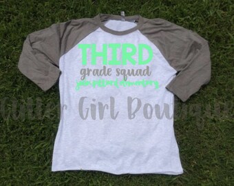 Teacher Squad Shirts |Teacher Shirts | Teacher Raglan | Grade Level Shirts | Team Teacher Shirts | Love Teacher Team Shirts| Elementary Team