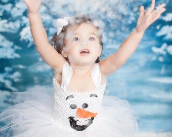 Olaf costume tutu dress!! Halloween costume, tutu costume, birthday tutu dress, princess tutu dress, Olaf dress, Frozen birthday