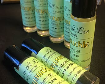 Liquid Perfume | Honeysuckle | Handmade | Purse size Roll On | Chemical Free | Tell it to the Bee | Oil Based |