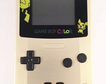 Gold Pokemon Gameboy Color GBC Console