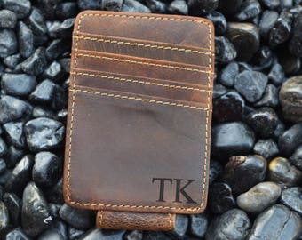 Personalized Money Clip, Leather Money Clip, money clip, groomsman gift, groomsmen gifts, leather wallet, personalized gift for him