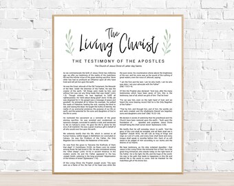 The Living Christ Printable Poster Modern LDS Art