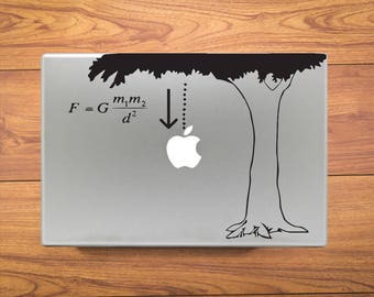 Newton Law of Gravity Equation Humor Macbook Decal Stickers Fits Mac Pro / Air / Retina Sizes 13 / 15 / 17 Laptop