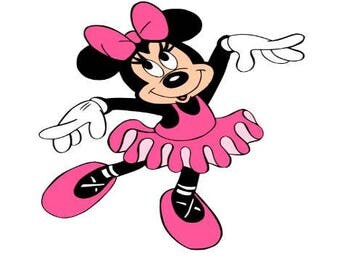 Ballerina Minnie Mouse Svg file, Svg Cutting file, Disney Svg file, Svg for Silhouette, Svg for Circut, Svg files, Svg Clipart