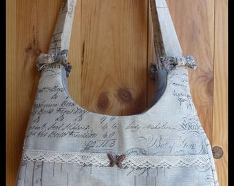 "My Angels" linen handbag